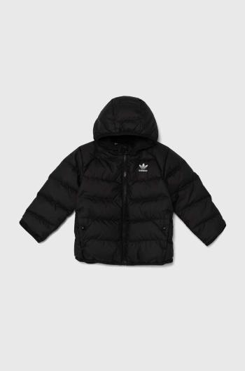 Detská páperová bunda adidas Originals DOWNACKET čierna farba, IX7493