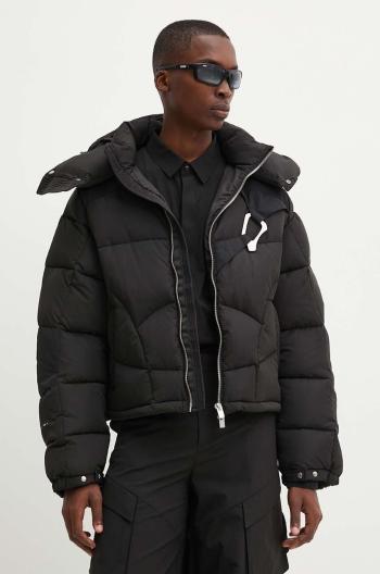 Páperová bunda Heliot Emil pánska, čierna farba, zimná, oversize, HE.M.02.093.BLK01