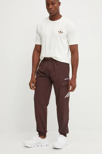 Tepláky adidas Originals Cargo Pant hnedá farba, s nášivkou, IX9621