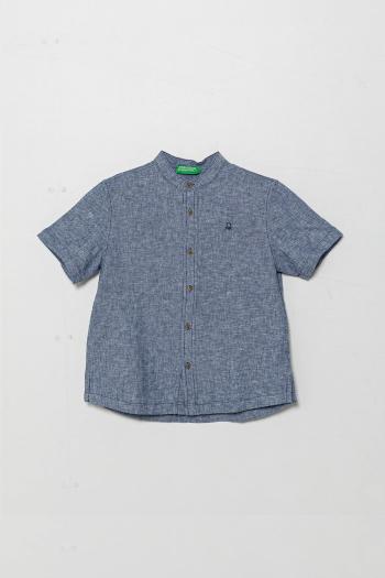 Detská ľanová košeľa United Colors of Benetton 52VMCQ03W