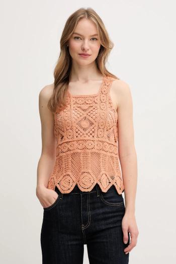 Top Pepe Jeans OLIVE oranžová farba, PL702291