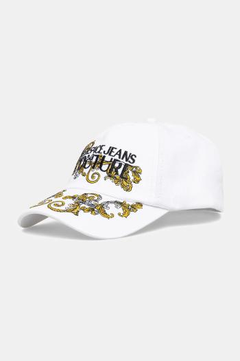 Bavlnená šiltovka Versace Jeans Couture biela farba, vzorovaná, 78HAZK17 ZG367