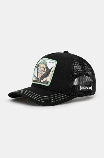 Detská baseballová čiapka Capslab One Piece Capslab Trucker čierna farba, s nášivkou, CL.OP1.3.ZOR2