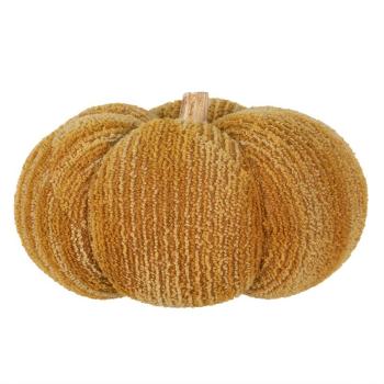 Oranžová látková dekorace dýně Pumpkin XXL - Ø 25*16 cm  65450