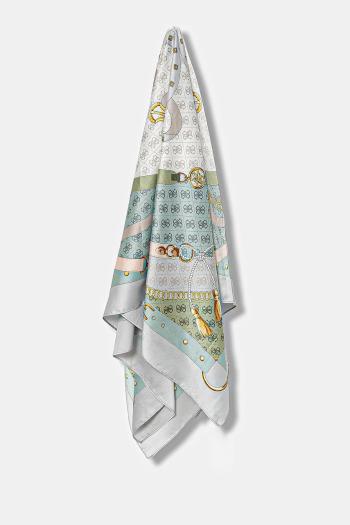 Šatka Guess KEFIAH modrá farba, vzorovaná, AW5343 POL03