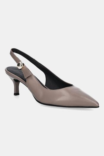 Kožené lodičky Furla Sfera Slingback hnedá farba, YJ07SFE X30000 MA200