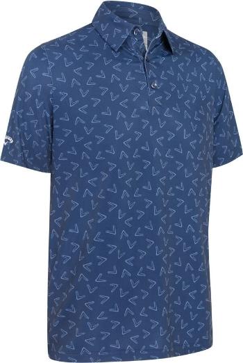 Callaway All-Over Large Chev Printed Mens Peacoat M Polo košeľa
