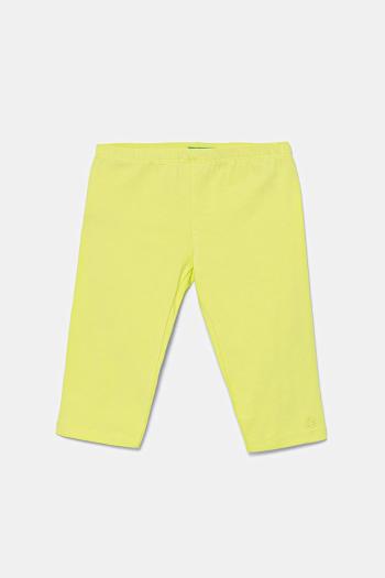 Detské legíny United Colors of Benetton zelená farba, jednofarebné, 3MT1GF01M