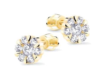 Cutie Jewellery Krásne náušnice zo žltého zlata so zirkónmi Z8039-30-10-X-1