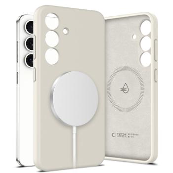 TECH-PROTECT LIQUID SILICONE MAGSAFE Kryt Samsung Galaxy S25 5G COSMIC LATTE