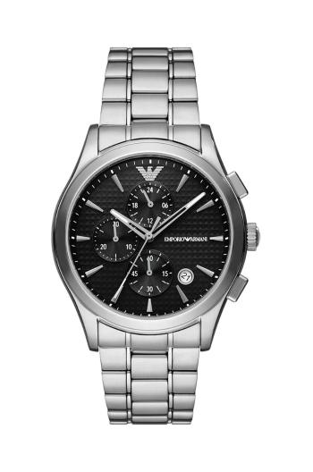 Hodinky Emporio Armani Paolo Chronograph pánske, strieborná farba, AR11602