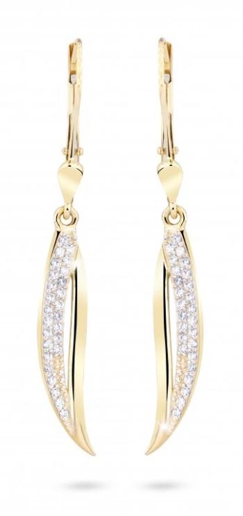 Cutie Diamonds Elegantné náušnice zo žltého zlata s diamantmi DZ8046-55-00-X-1