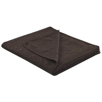 Embosovaná prikrývka na posteľ 200×220 cm hnedá RAYEN, 313670 (beliani_313670)