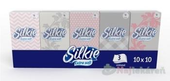 Silkie Extra soft hygienické vreckovky 3-vrstvové papierové 10 x 10 ks 100 ks