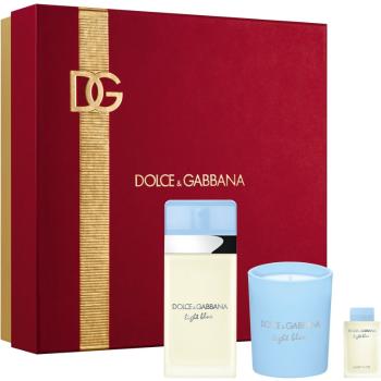 Dolce&Gabbana Light Blue EDT Trio Gift Set With Candle darčeková sada pre ženy