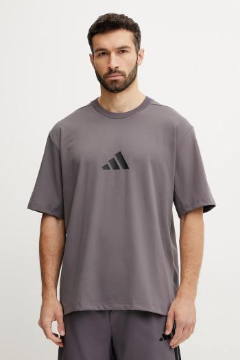Tričko adidas Z.N.E. pánske, fialová farba, s potlačou, JC5483