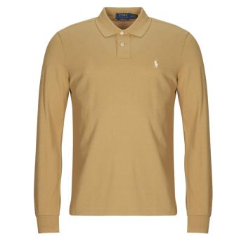 Polo Ralph Lauren  POLO COUPE DROITE EN COTON BASIC MESH  Polokošele s dlhým rukávom Béžová