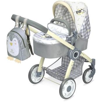 DeCuevas 80547 Skladací kočík pre bábiky 3 v 1 s batôžkom PIPO 2022 – 70 cm (4897022805470)