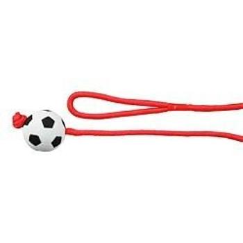 Trixie Football on a rope, floatable, foam rubber, ř 6 cm/1.00 m