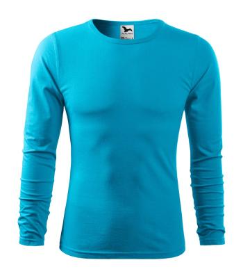 MALFINI Pánske tričko s dlhým rukávom Fit-T Long Sleeve - Tyrkysová | L