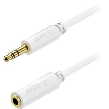 AlzaPower Core Audio 3,5 mm Jack (M) to 3,5 mm Jack (F) 1 m biely (APW-CBA3JF11W)