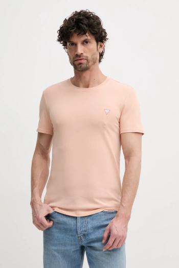 Tričko Guess pánske, oranžová farba, jednofarebné, M2YI24 J1314