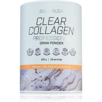 BioTechUSA Clear Collagen Professional prášok na prípravu nápoja s kolagénom príchuť Peach Ice Tea 350 g