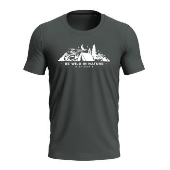 Bontis Tričko BE WILD IN NATURE - Tmavá bridlica | XL