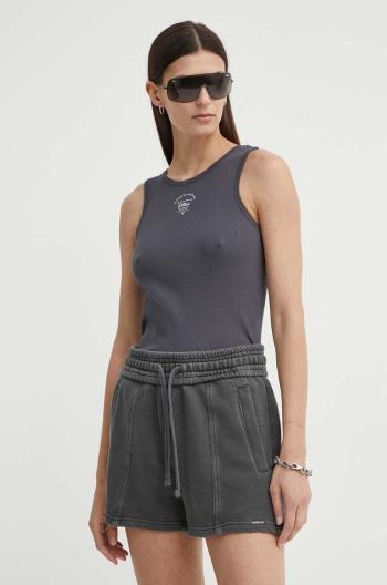 Bavlnený top G-Star Raw šedá farba, D24645-5268