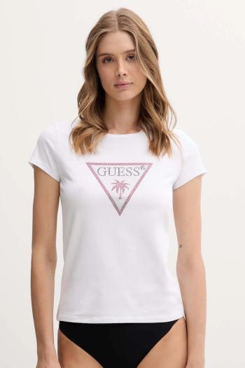 Tričko Guess dámske, biela farba, E5GI08 J1314