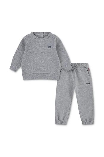 Tepláková súprava pre bábätká Levi's CORE BATWING CREW AND JOGG šedá farba, 6EM676