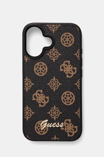 Puzdro na mobil Guess iPhone 16 6.1 hnedá farba, GUHMP16SPGPYSK