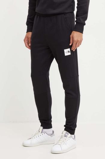 Bavlnené tepláky The North Face Fine Pant čierna farba, s potlačou, NF0A8A6NJK31