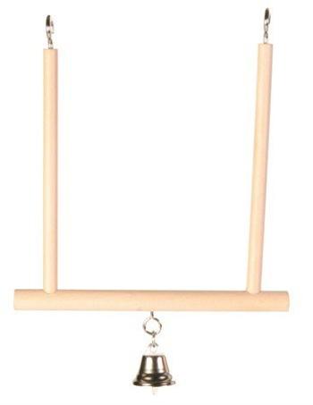 TRIXIE Swinging trapeze drevená hojdačka pre kanáriky a andulky 12×13cm