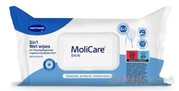 MoliCare SKIN Wet wipes 3v1 vlhčené obrúsky s harmančekovým extraktom 50 ks