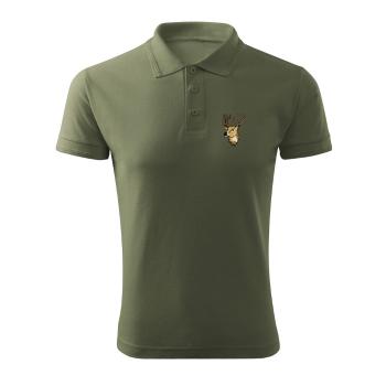 Bontis Polokošeľa s výšivkou Jeleň - Khaki | M