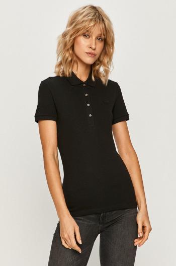 Polo tričko Lacoste dámske, čierna farba, PF5462