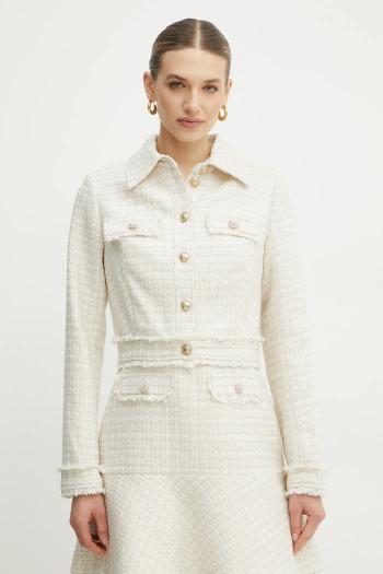 Bunda Guess dámska, béžová farba, prechodná, W5RN47 WGW82