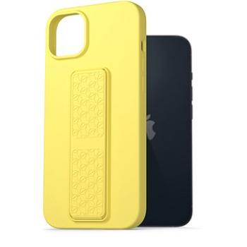 AlzaGuard Liquid Silicone Case with Stand pro iPhone 14 Plus žluté (AGD-PCSS0030Y)