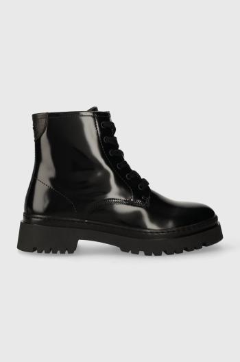 Kožené workery Gant Aligrey dámske, čierna farba, na platforme, 27541323.G00