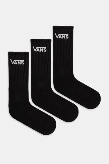 Ponožky Vans 3-pak čierna farba, VN000QBVBLK1