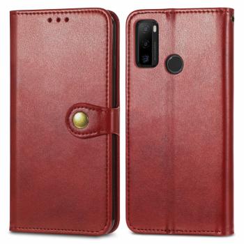 LEATHER BUCKLE Peňaženkový obal Ulefone Note 10 červený