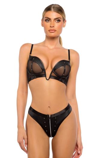 Čierny dvojdielny set Lust & Leather