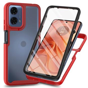 DUAL Obojstranný kryt s fóliou Motorola Moto G35 5G červený