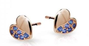 Cutie Jewellery Detské náušnice z ružového zlata C2160-30-X-4 modrá