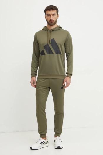 Tepláková súprava adidas BL FT HD TS pánska, zelená farba, JI8869