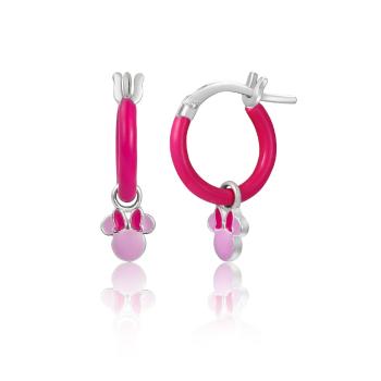 Disney Strieborné kruhy s príveskami Minnie Mini ES00112SL.CS