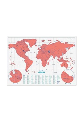 Stieracia mapa Luckies of London Coral viac farieb