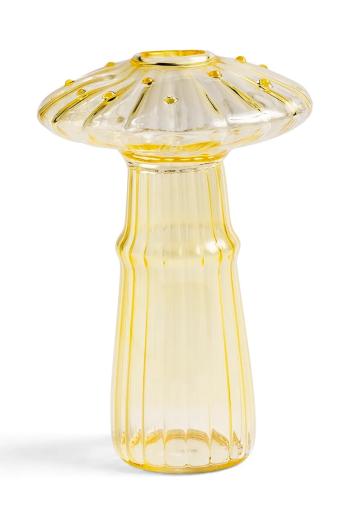 Dekoratívna váza &k amsterdam mushroom yellow 14 cm