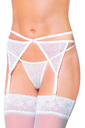 Dámsky erotický podväzkový pás 3318 white